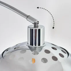 hofstein Baloca Lampadaire Chrome, Noir, 1 lumière