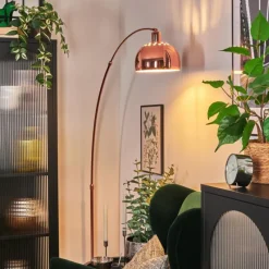 hofstein Baloca Lampadaire Cuivre, Noir, 1 lumière