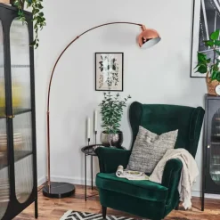 hofstein Baloca Lampadaire Cuivre, Noir, 1 lumière