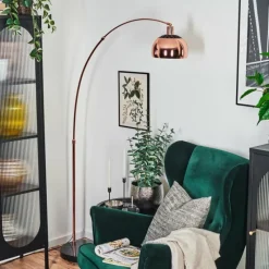 Lampes Vintages & Rétros-hofstein Baloca Lampadaire Cuivre, Noir, 1 lumière