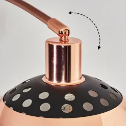 Lampes Vintages & Rétros-hofstein Baloca Lampadaire Cuivre, Noir, 1 lumière