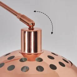 hofstein Baloca Lampadaire Cuivre, Noir, 1 lumière