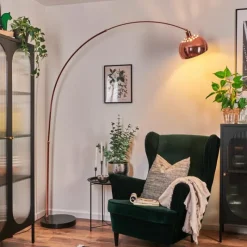 hofstein Baloca Lampadaire Cuivre, Noir, 1 lumière