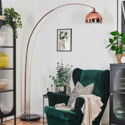 hofstein Baloca Lampadaire Cuivre, Noir, 1 lumière