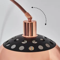 hofstein Baloca Lampadaire Cuivre, Noir, 1 lumière