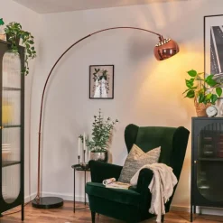 hofstein Baloca Lampadaire Cuivre, Noir, 1 lumière