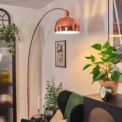 hofstein Baloca Lampadaire Cuivre, Noir, 1 lumière