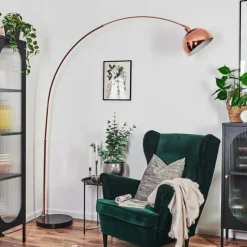 hofstein Baloca Lampadaire Cuivre, Noir, 1 lumière