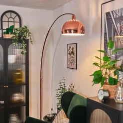 hofstein Baloca Lampadaire Cuivre, Noir, 1 lumière