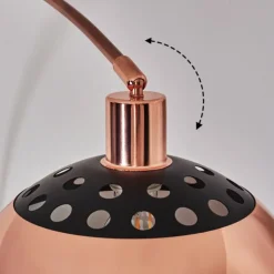 hofstein Baloca Lampadaire Cuivre, Noir, 1 lumière