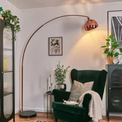 hofstein Baloca Lampadaire Cuivre, Noir, 1 lumière