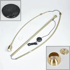 Lampes Dorées-hofstein Baloca Lampadaire Laiton, Noir, 1 lumière