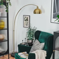 Lampes Dorées-hofstein Baloca Lampadaire Laiton, Noir, 1 lumière