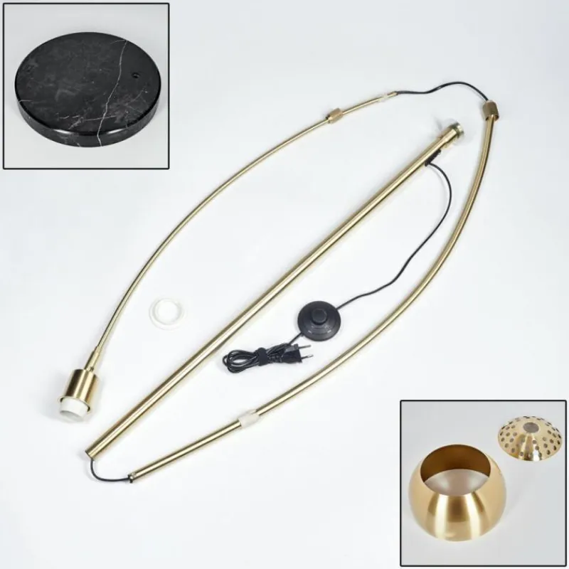 Lampes Dorées-hofstein Baloca Lampadaire Laiton, Noir, 1 lumière