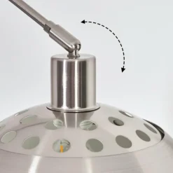 hofstein Baloca Lampadaire Nickel mat, Noir, 1 lumière