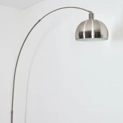 hofstein Baloca Lampadaire Nickel mat, Noir, 1 lumière