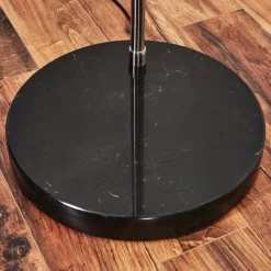 hofstein Baloca Lampadaire Nickel mat, Noir, 1 lumière