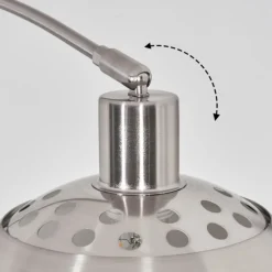 hofstein Baloca Lampadaire Nickel mat, Noir, 1 lumière