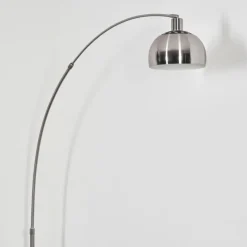 hofstein Baloca Lampadaire Nickel mat, Noir, 1 lumière
