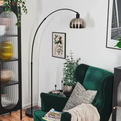 Lampes Vintages & Rétros-hofstein Baloca Lampadaire Noir, 1 lumière