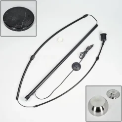 Lampes Vintages & Rétros-hofstein Baloca Lampadaire Noir, 1 lumière