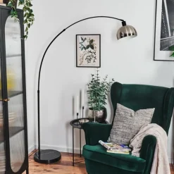 Lampes Vintages & Rétros-hofstein Baloca Lampadaire Noir, 1 lumière