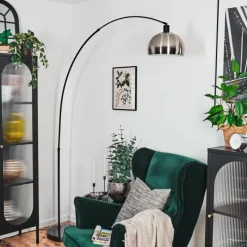 Lampes Vintages & Rétros-hofstein Baloca Lampadaire Noir, 1 lumière