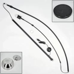 Lampes Vintages & Rétros-hofstein Baloca Lampadaire Noir, 1 lumière