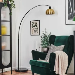 Lampes Dorées-hofstein Baloca Lampadaire Noir, 1 lumière