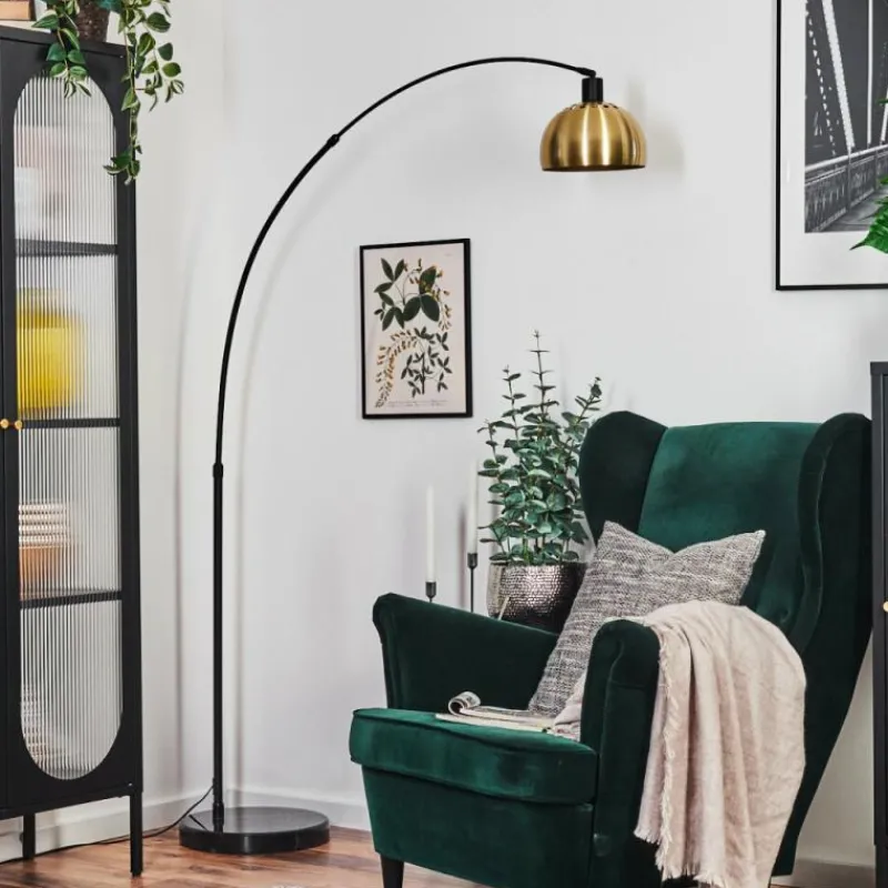 Lampes Dorées-hofstein Baloca Lampadaire Noir, 1 lumière