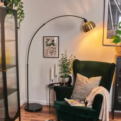 Lampes Dorées-hofstein Baloca Lampadaire Noir, 1 lumière