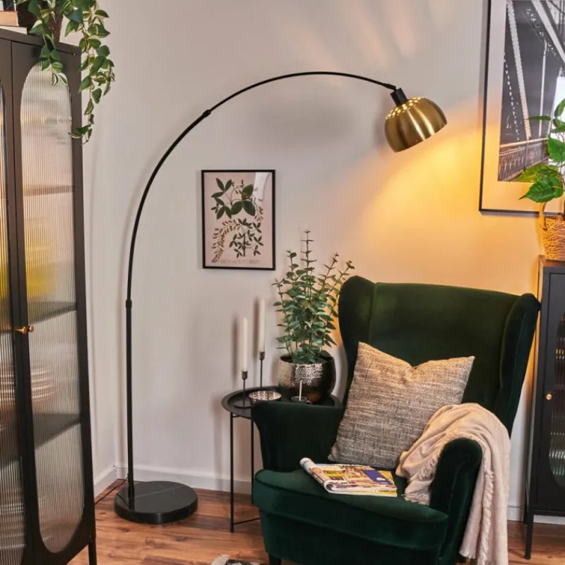 Lampes Dorées-hofstein Baloca Lampadaire Noir, 1 lumière