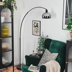 hofstein Baloca Lampadaire Noir, 1 lumière