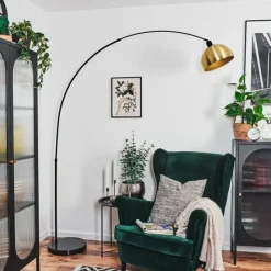 Lampes Dorées-hofstein Baloca Lampadaire Noir, 1 lumière