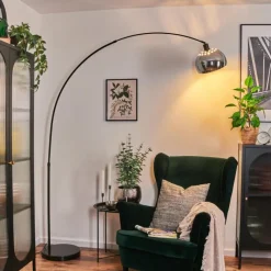 Lampes Vintages & Rétros-hofstein Baloca Lampadaire Noir, 1 lumière