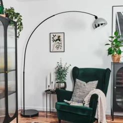 Lampes Vintages & Rétros-hofstein Baloca Lampadaire Noir, 1 lumière