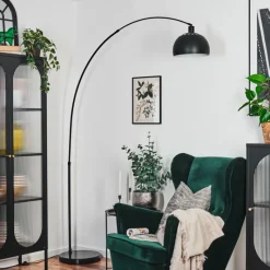 hofstein Baloca Lampadaire Noir, 1 lumière