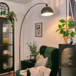 hofstein Baloca Lampadaire Noir, 1 lumière