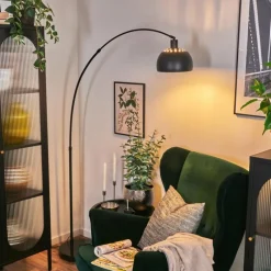 hofstein Baloca Lampadaire Noir, 1 lumière