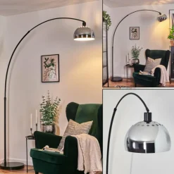 hofstein Baloca Lampadaire Noir, 1 lumière