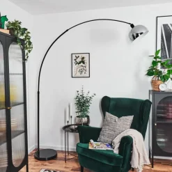 hofstein Baloca Lampadaire Noir, 1 lumière