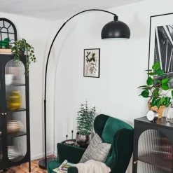 Lampes Vintages & Rétros-hofstein Baloca Lampadaire Noir, 1 lumière