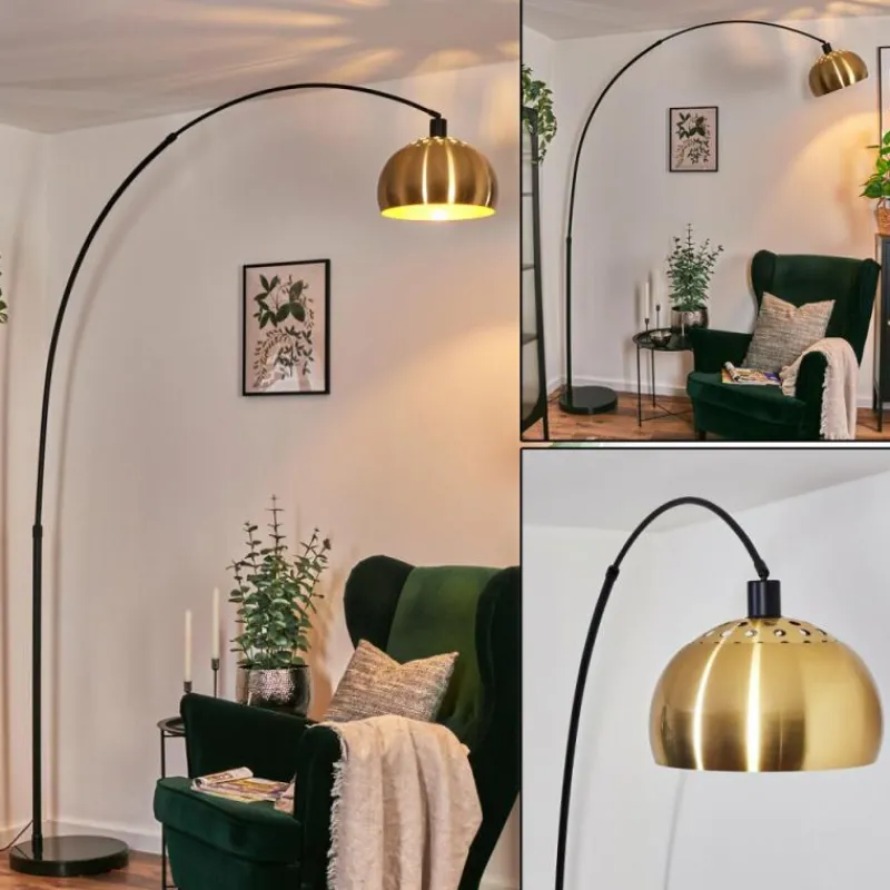 Lampes Dorées-hofstein Baloca Lampadaire Noir, 1 lumière