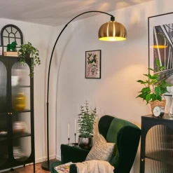 Lampes Dorées-hofstein Baloca Lampadaire Noir, 1 lumière