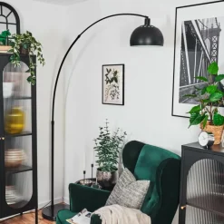 Lampes Vintages & Rétros-hofstein Baloca Lampadaire Noir, 1 lumière