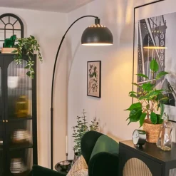 Lampes Vintages & Rétros-hofstein Baloca Lampadaire Noir, 1 lumière