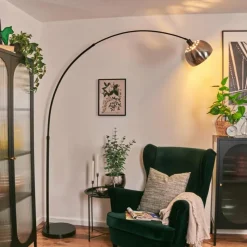 hofstein Baloca Lampadaire Noir, 1 lumière