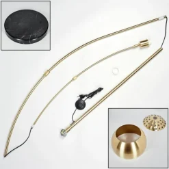 Lampes Dorées-hofstein Baloca Lampadaire Or, Noir, 1 lumière