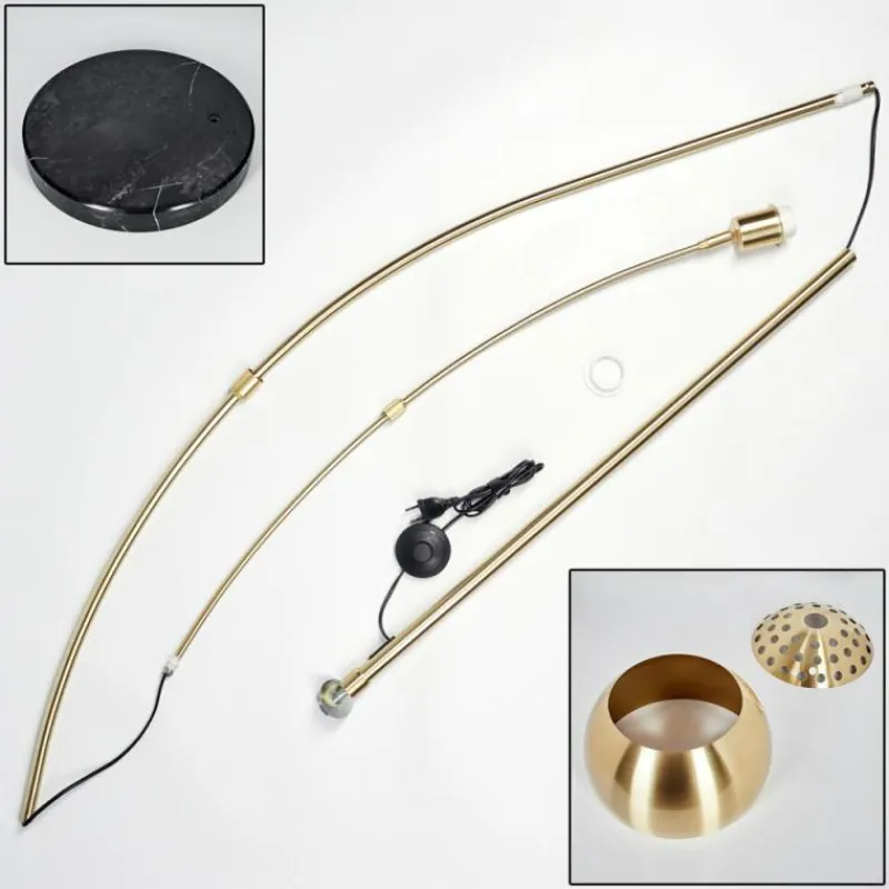 Lampes Dorées-hofstein Baloca Lampadaire Or, Noir, 1 lumière