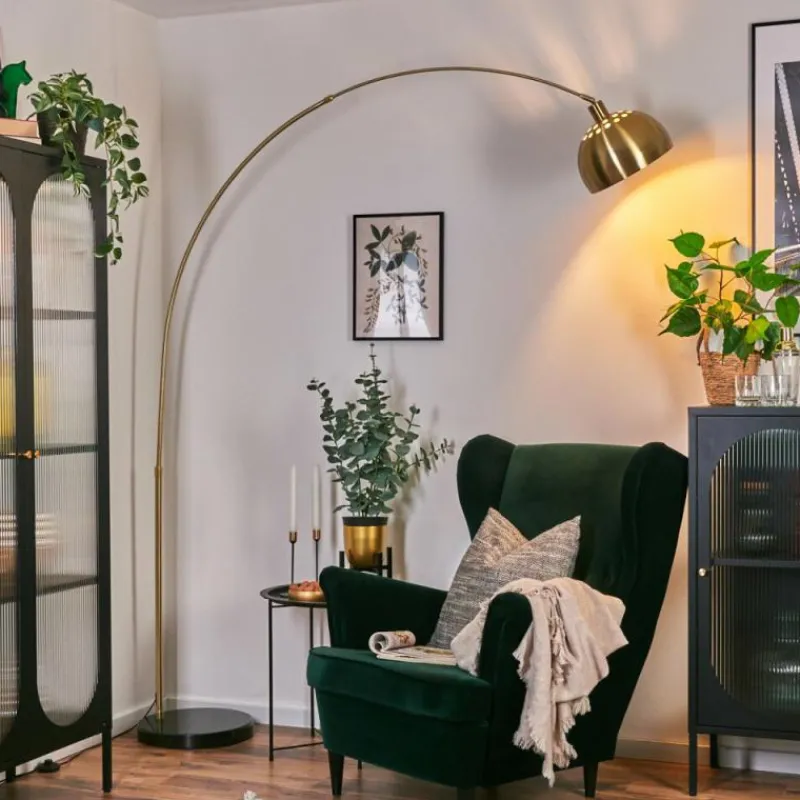 Lampes Dorées-hofstein Baloca Lampadaire Or, Noir, 1 lumière